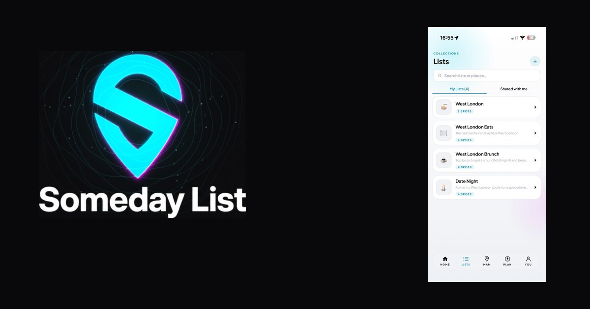 I built an app that saves places into shareable bucket lists from TikTok/Reels links, first thing I' logo